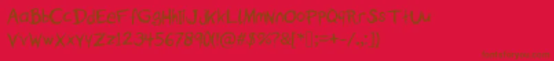 TheFallOfASparrow Font – Brown Fonts on Red Background