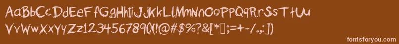 TheFallOfASparrow Font – Pink Fonts on Brown Background