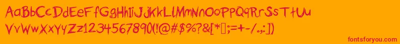 TheFallOfASparrow Font – Red Fonts on Orange Background