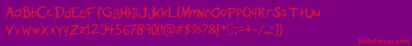 TheFallOfASparrow Font – Red Fonts on Purple Background