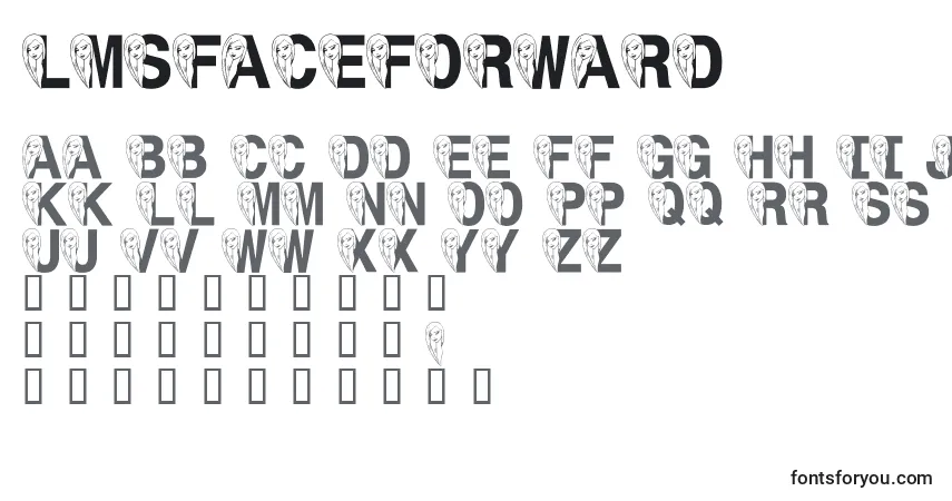 A fonte LmsFaceForward – alfabeto, números, caracteres especiais