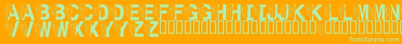 Czcionka LmsFaceForward – zielone czcionki na pomarańczowym tle