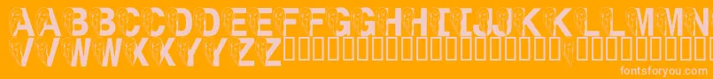 LmsFaceForward Font – Pink Fonts on Orange Background