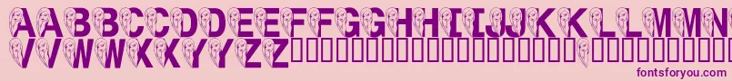 LmsFaceForward Font – Purple Fonts on Pink Background
