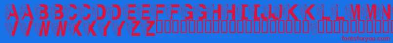 Шрифт LmsFaceForward – красные шрифты на синем фоне