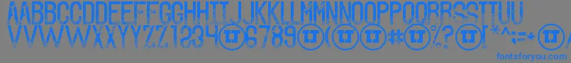 TheSoundOfTruthGrungeDemo Font – Blue Fonts on Gray Background