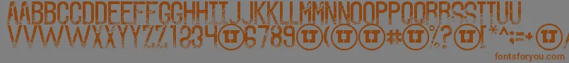 TheSoundOfTruthGrungeDemo Font – Brown Fonts on Gray Background