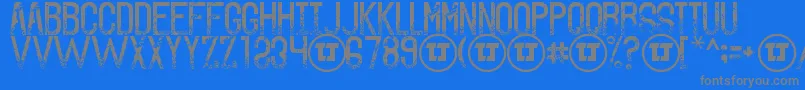 TheSoundOfTruthGrungeDemo Font – Gray Fonts on Blue Background