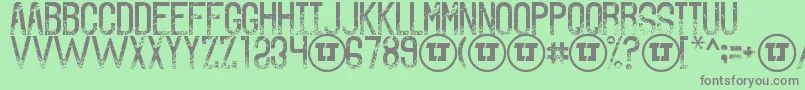 TheSoundOfTruthGrungeDemo Font – Gray Fonts on Green Background