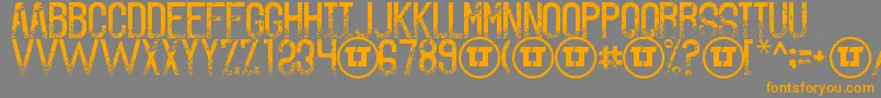 TheSoundOfTruthGrungeDemo Font – Orange Fonts on Gray Background