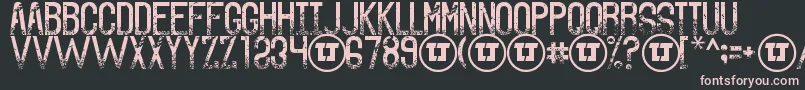 TheSoundOfTruthGrungeDemo Font – Pink Fonts on Black Background