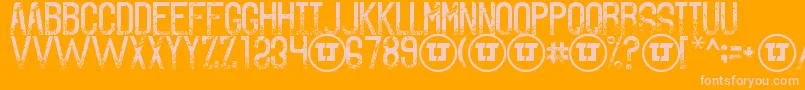 TheSoundOfTruthGrungeDemo Font – Pink Fonts on Orange Background