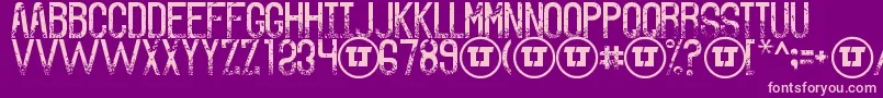 TheSoundOfTruthGrungeDemo Font – Pink Fonts on Purple Background