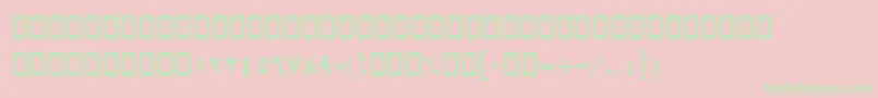 BNikiBorder Font – Green Fonts on Pink Background