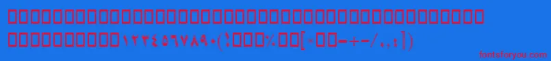 BNikiBorder Font – Red Fonts on Blue Background