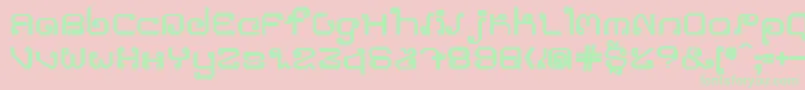 Khmerroundblod Font – Green Fonts on Pink Background