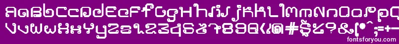 フォントKhmerroundblod – 紫の背景に白い文字