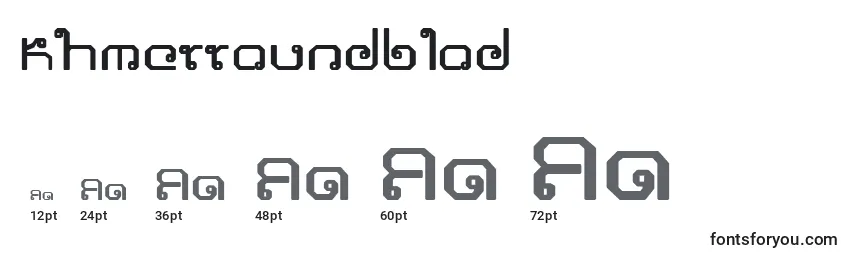 Khmerroundblod Font Sizes