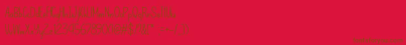 LetThatBeEnoughOtf Font – Brown Fonts on Red Background