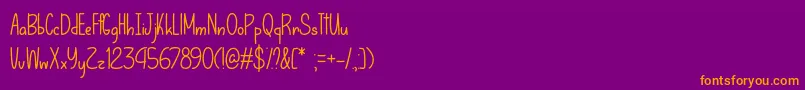 フォントLetThatBeEnoughOtf – 紫色の背景にオレンジのフォント