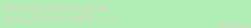 フォントLetThatBeEnoughOtf – 緑の背景にピンクのフォント