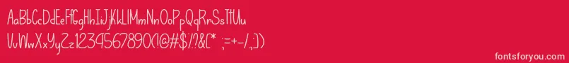 LetThatBeEnoughOtf Font – Pink Fonts on Red Background