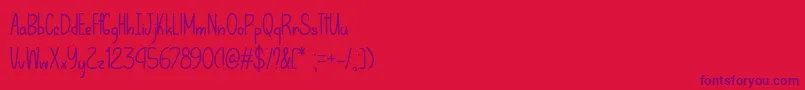 LetThatBeEnoughOtf Font – Purple Fonts on Red Background