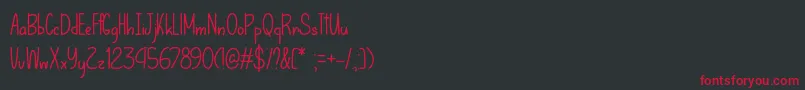 LetThatBeEnoughOtf Font – Red Fonts on Black Background