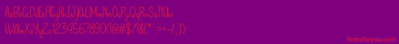 LetThatBeEnoughOtf Font – Red Fonts on Purple Background