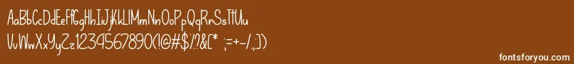 LetThatBeEnoughOtf Font – White Fonts on Brown Background