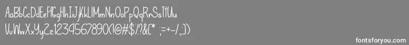 フォントLetThatBeEnoughOtf – 灰色の背景に白い文字