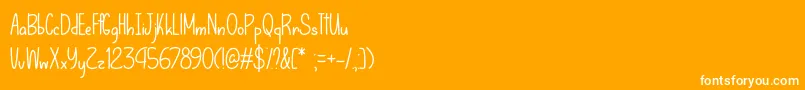 LetThatBeEnoughOtf Font – White Fonts on Orange Background