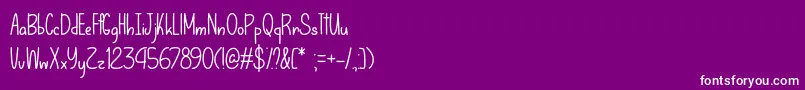 LetThatBeEnoughOtf Font – White Fonts on Purple Background