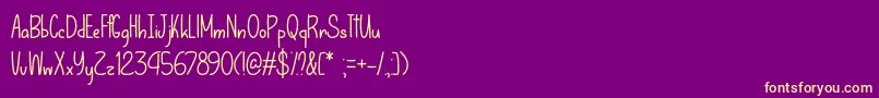 LetThatBeEnoughOtf-fontti – keltaiset fontit violetilla taustalla