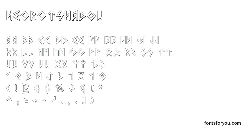 HeorotShadow Font – alphabet, numbers, special characters