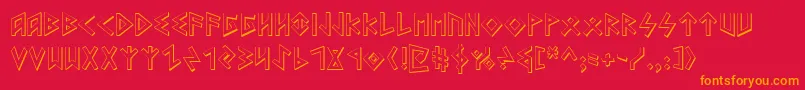 HeorotShadow Font – Orange Fonts on Red Background