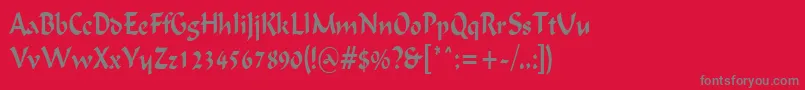 IgnaciouscondensedRegular Font – Gray Fonts on Red Background