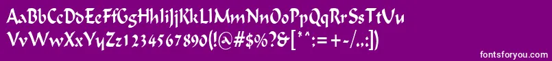 IgnaciouscondensedRegular Font – White Fonts on Purple Background