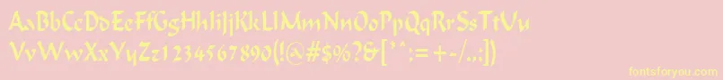 IgnaciouscondensedRegular Font – Yellow Fonts on Pink Background