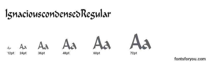 IgnaciouscondensedRegular Font Sizes