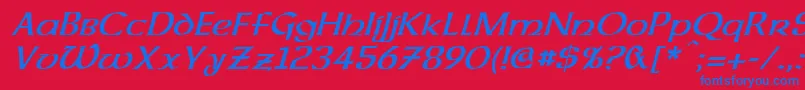 DalelandsUncialItalic Font – Blue Fonts on Red Background