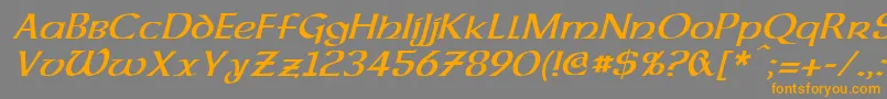 DalelandsUncialItalic Font – Orange Fonts on Gray Background