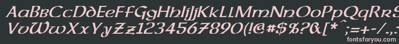 DalelandsUncialItalic Font – Pink Fonts on Black Background
