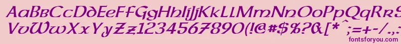 DalelandsUncialItalic Font – Purple Fonts on Pink Background