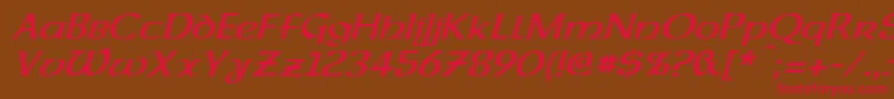 DalelandsUncialItalic Font – Red Fonts on Brown Background