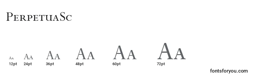 PerpetuaSc Font Sizes
