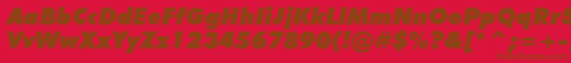 FuturaExtraBlackItalicBt Font – Brown Fonts on Red Background