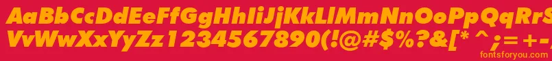 FuturaExtraBlackItalicBt Font – Orange Fonts on Red Background