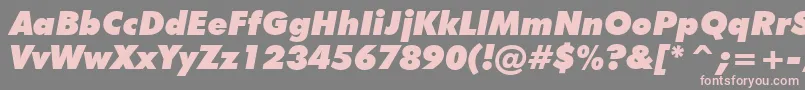 FuturaExtraBlackItalicBt Font – Pink Fonts on Gray Background