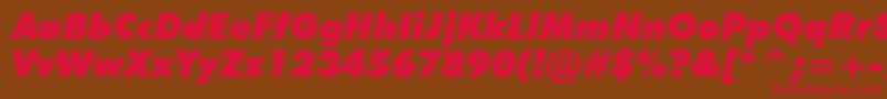 FuturaExtraBlackItalicBt Font – Red Fonts on Brown Background